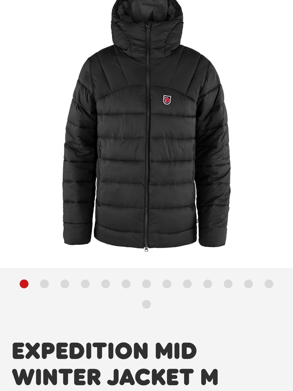 Fjallraven Black Puffer Jacket with Hood